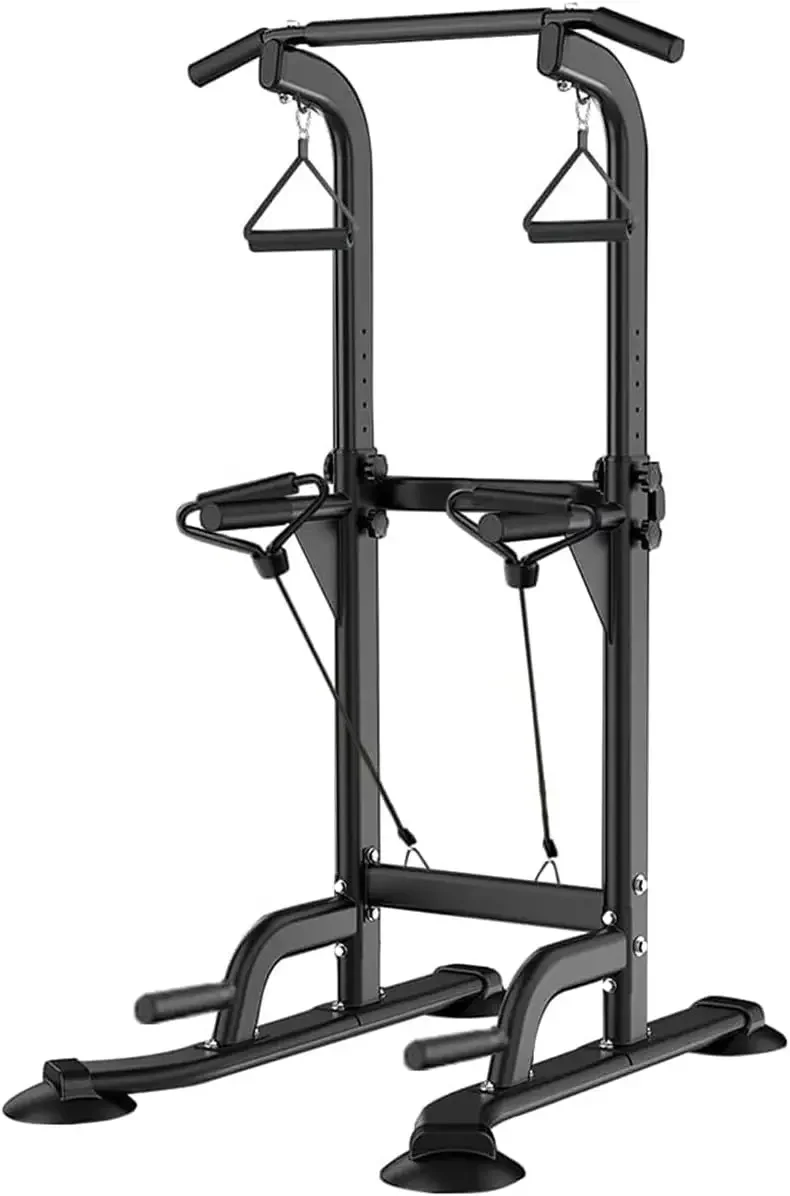 

Power Tower Pull Up & Dip Station Multi-Function Home Strength Training Fitness Workout Station Height Adjustable