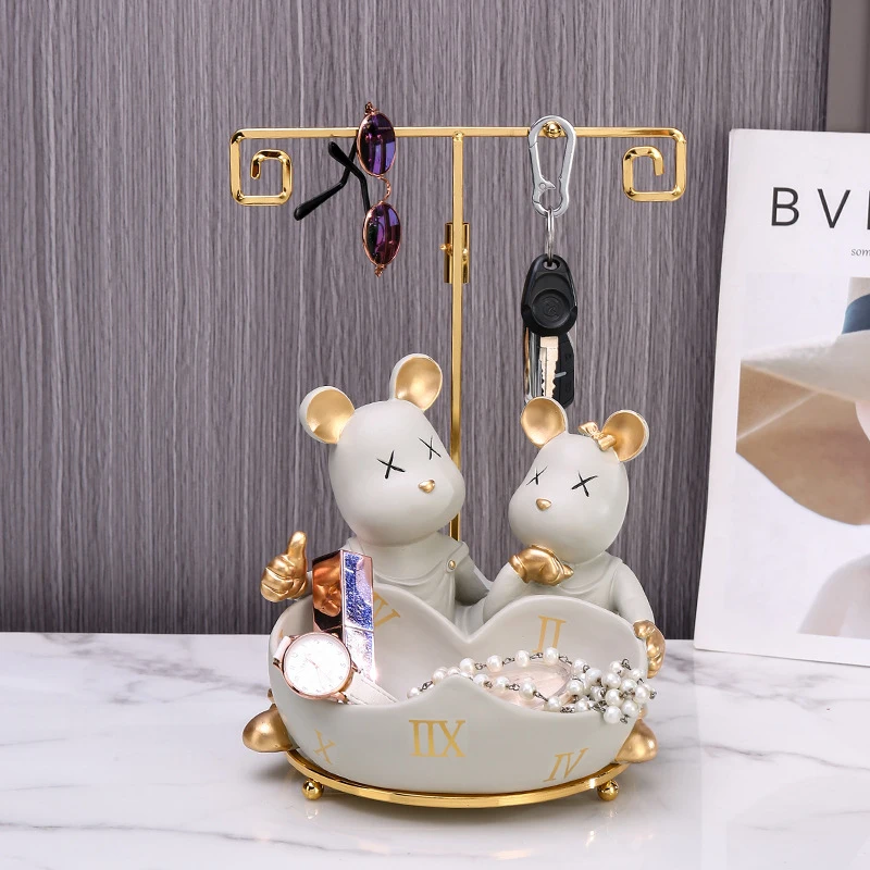 couple-bear-tray-entryway-key-storage-ornament-home-decoration-housewarming-gift-resin-tv-cabinet-decor