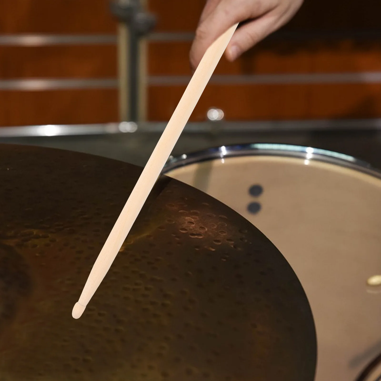 

Wood Drum Sticks 5A Natural Wooden Drumsticks Smooth Surface For Practice Performance Replacement Percussion Instrument