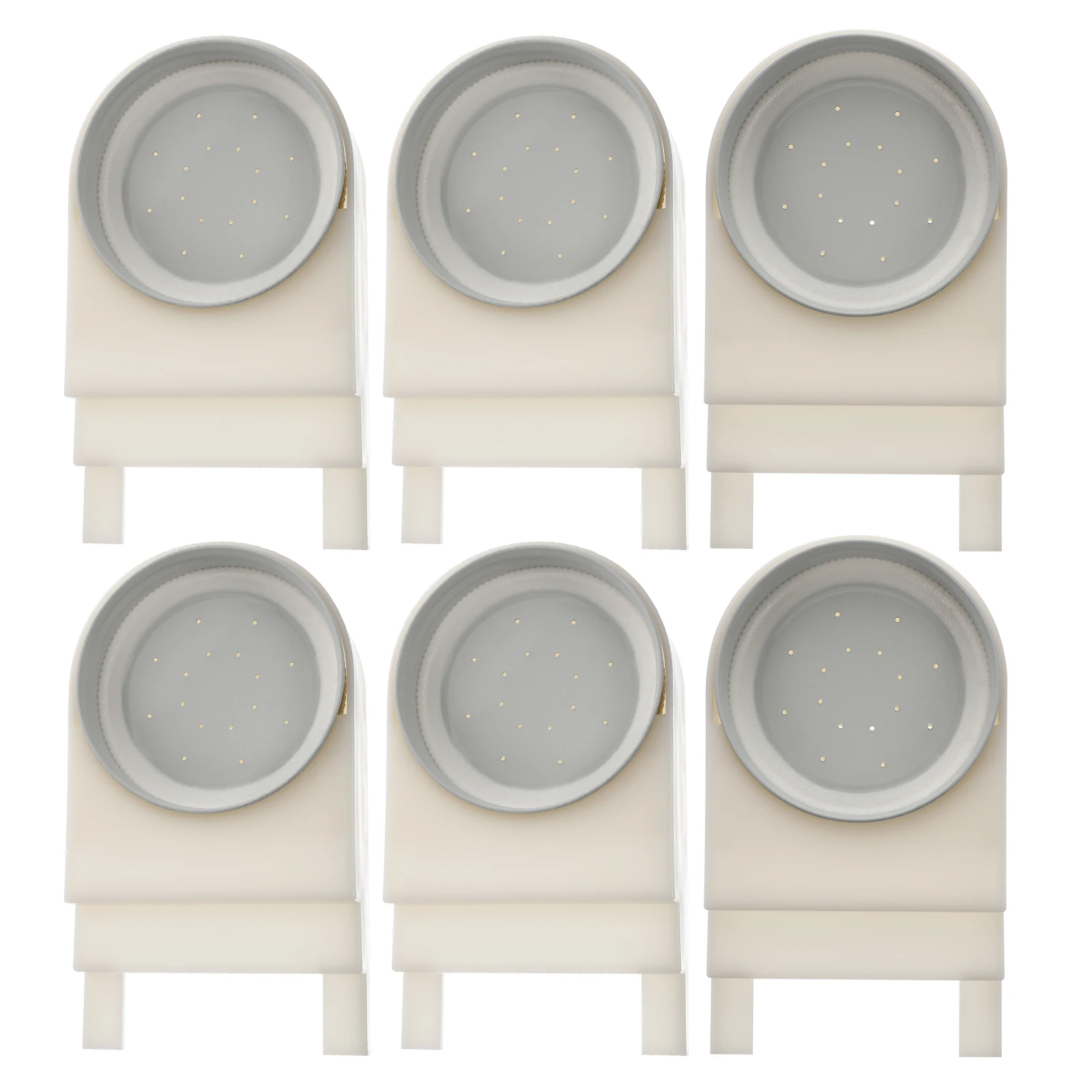 

6pcs Bee Waterer Food Dispenser Plastic Beehive Entrance Feeders Small Hole Design Easy Refill Beekeeping Tools Supplies