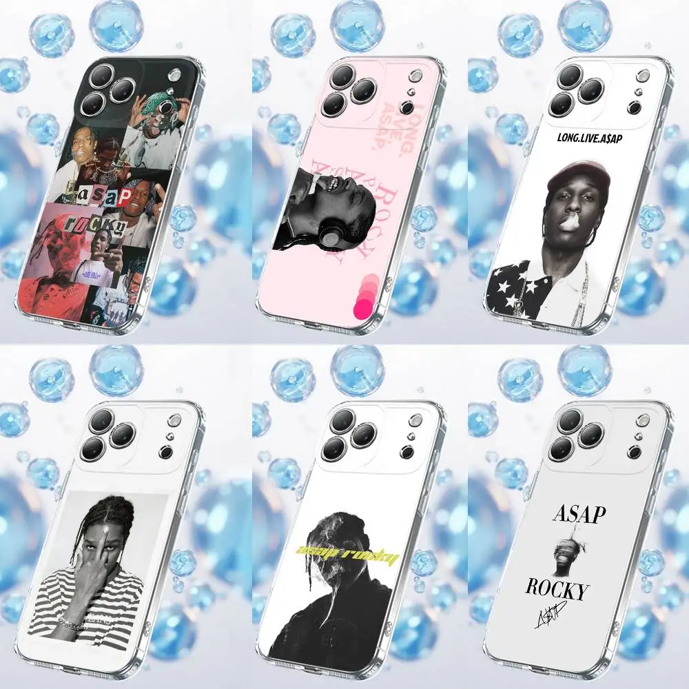 

A-ASAP Rocky Rapper Phone Case For iPhone 17,16,15,14,13,12,11 Plus,Pro,Max,Plus,E,SE4,Air,Mini Transparent
