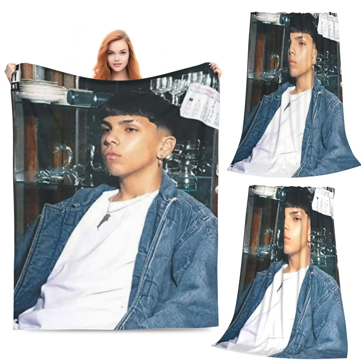 

Rapper Milo J 166 Album Deluxe Blankets Fleece Sofa Throw Blanket Portable for Home Bedroom Travel Throws Bedspread Quilt