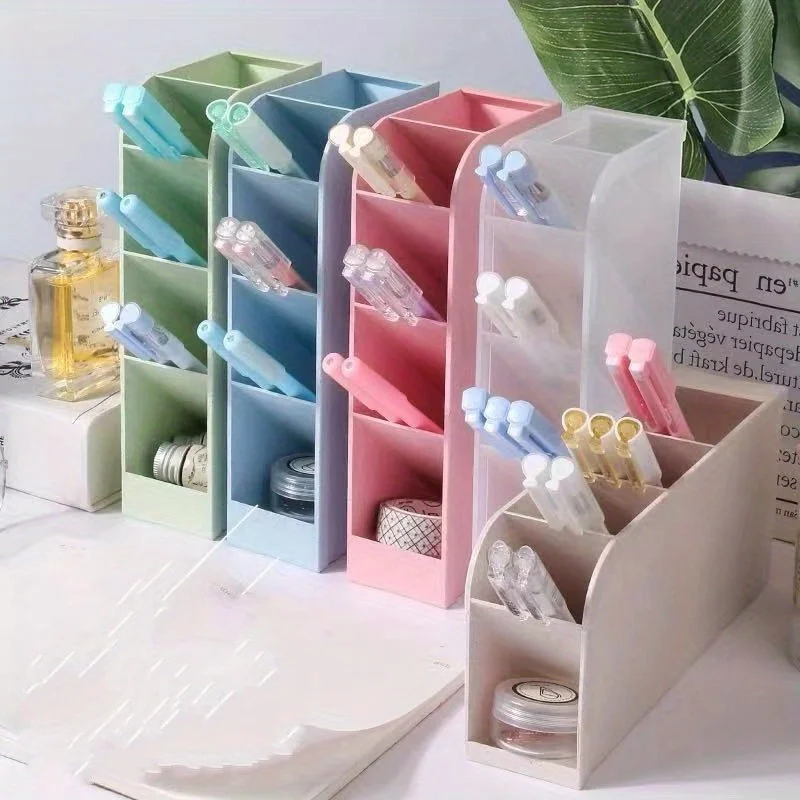 1Pc Ins Korea Desktop Pens Brush Organizer Stationery Holder Divider Organizer School Supplies