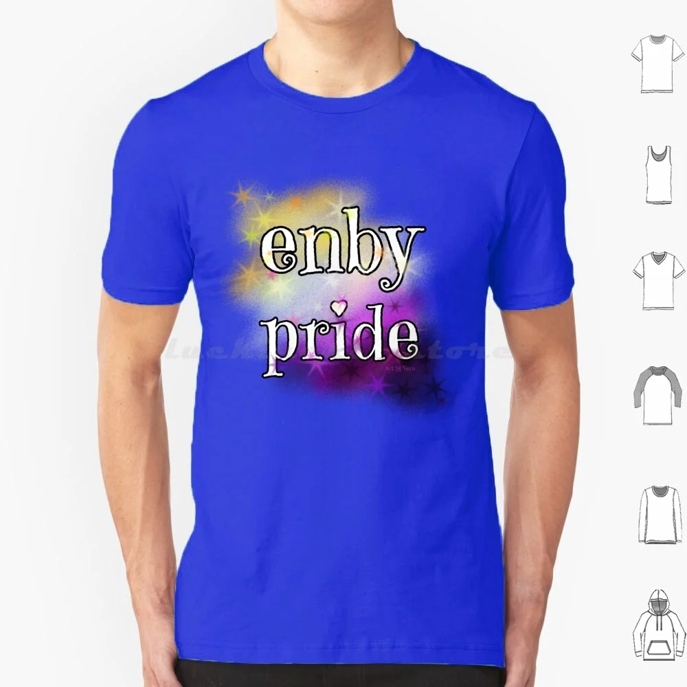 Enby Pride T Shirt Big Size 100% Cotton Enby Nonbinary Non Binary Pride Queer Community Inclusive Trans Trans Rights Are Gender