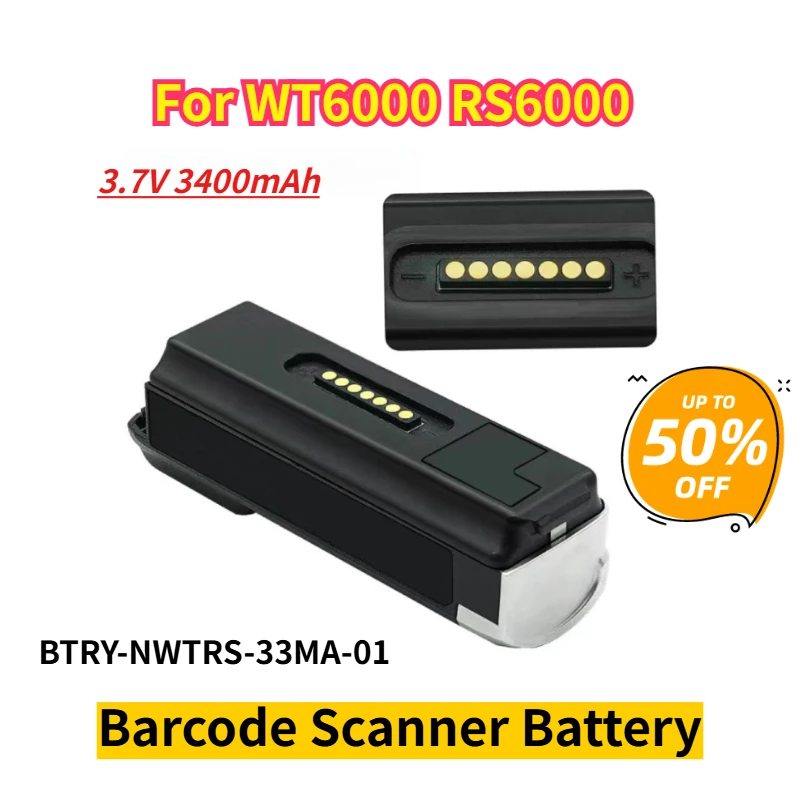 

3.7V 3400mAh BTRY-NWTRS-33MA-01 Barcode Scanner Battery for WT6000 RS6000