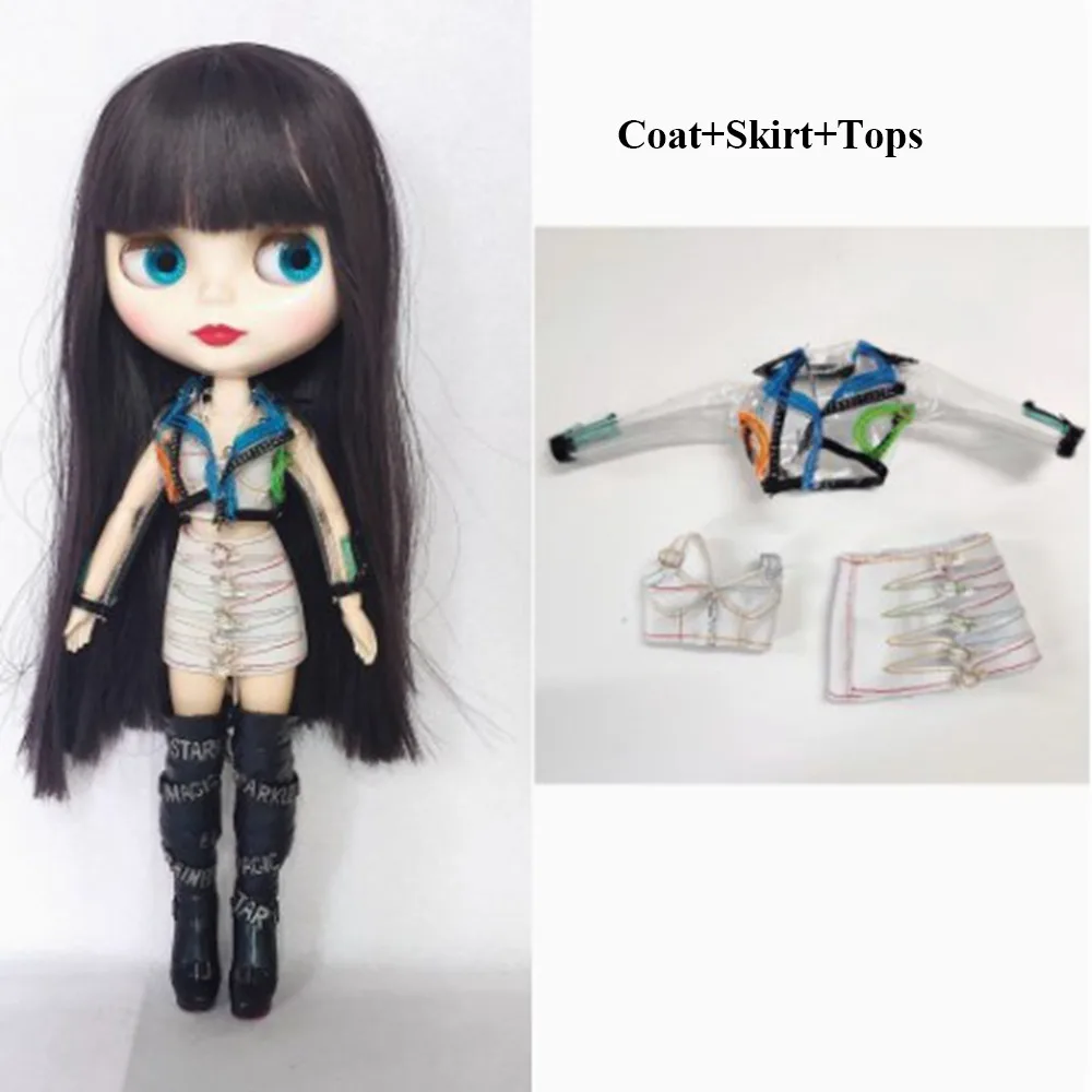 

Модные кожаные топы, однотонные милые мини-платья принцессы, аксессуары «сделай сам», повседневные куклы azone ob24 ob22