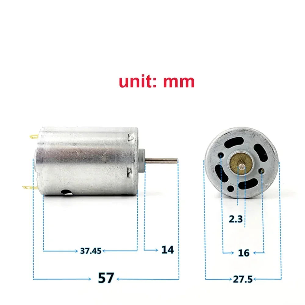 MABUCHI RS-385PH-2075 Carbon Brush DC Electric Motor 385SH 12V-18V High Speed Micro 27.5mm 385 Motor DIY Hair Dryer Hot Gun