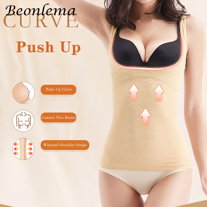 Beonlema kobiety Shapewear topy urządzenie do modelowania sylwetki odchudzanie zbiorniki tłuszczu kompresji gorset Waist Trainer dopasowana