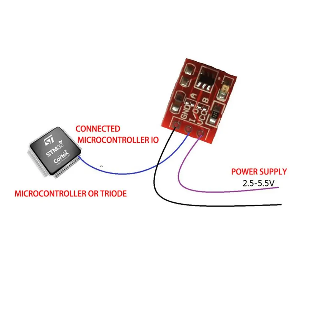 20PCS Safe 2.5-5.5V Self Locking TTP223 Capacitive Switch Touch Button Module Touch Switch Sensor