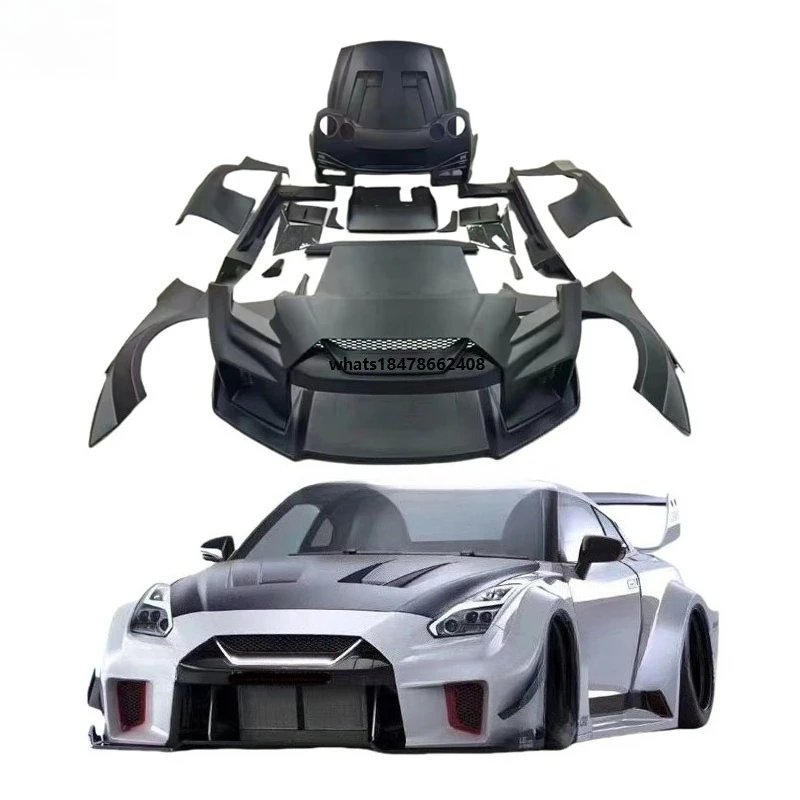 For GTR R35 Upgrades the Third-generation LB Wide-body Bumper Body Kit