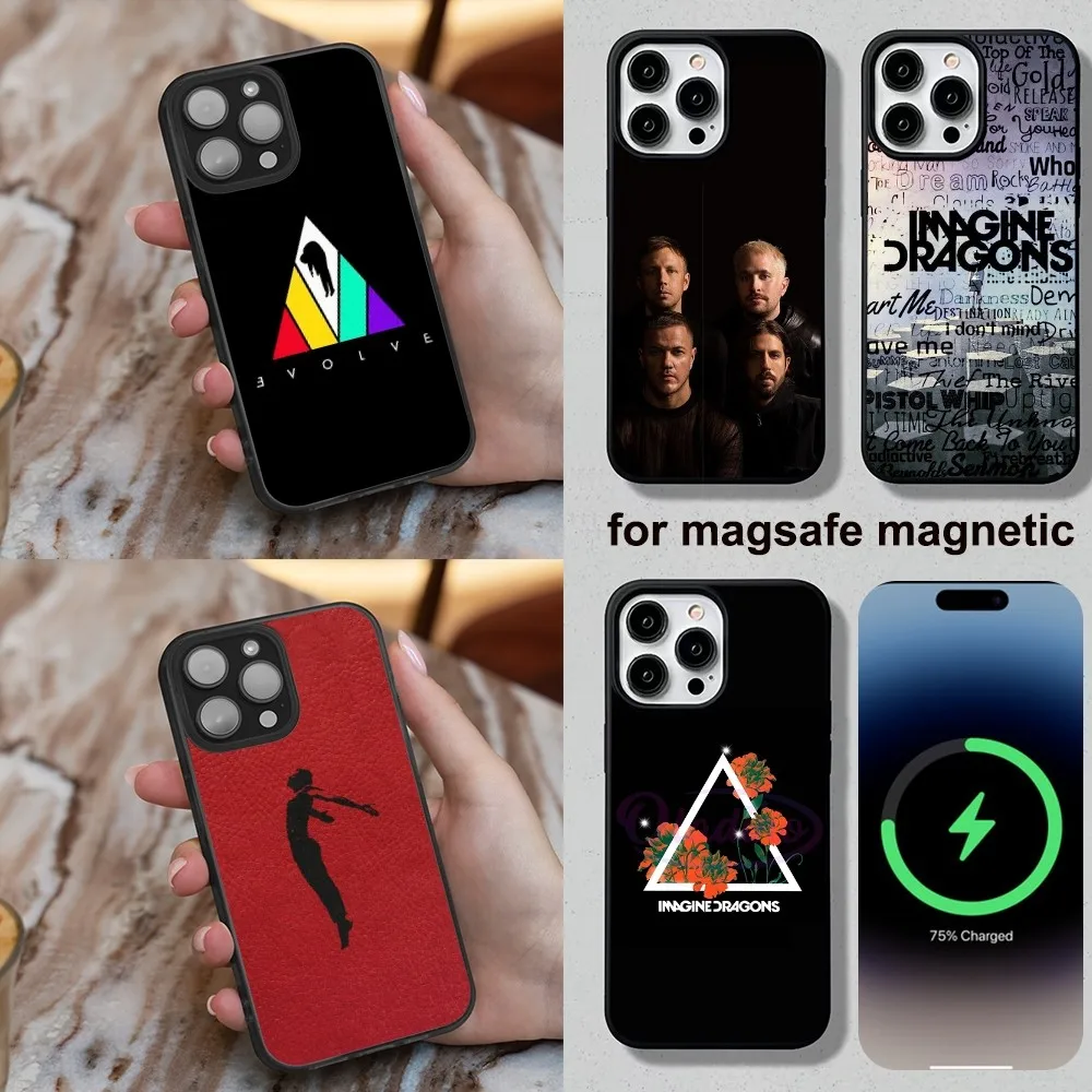 

Imagine D-Dragons Band Phone Case For iPhone 16,15,14,13,12,11,Plus,Pro,Max,Mini Soft Magesafe Magnetic Wireless Charge