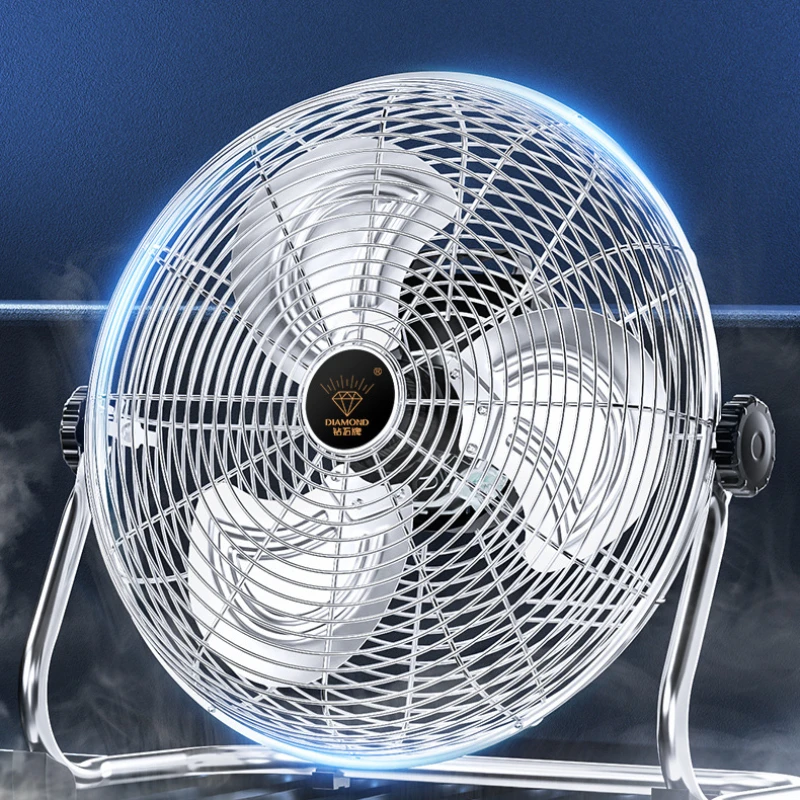 Энергосберегающий напольный вентилятор с алюминиевыми лопастями и 90 шт. ° -180 °   Бесшумная защита от перегрева двигателя с автоматическим вращением для коммерческого использования в помещении