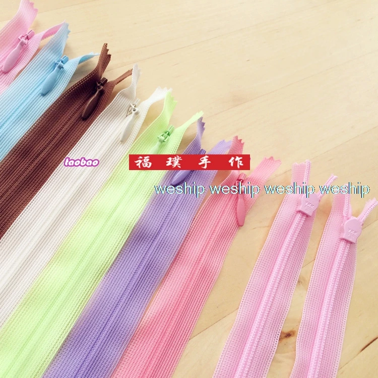 High-quality Japan YKK NO.2 Fine tooth Invisible Zipper 23 colors  1 order=10pcs (Can mix)