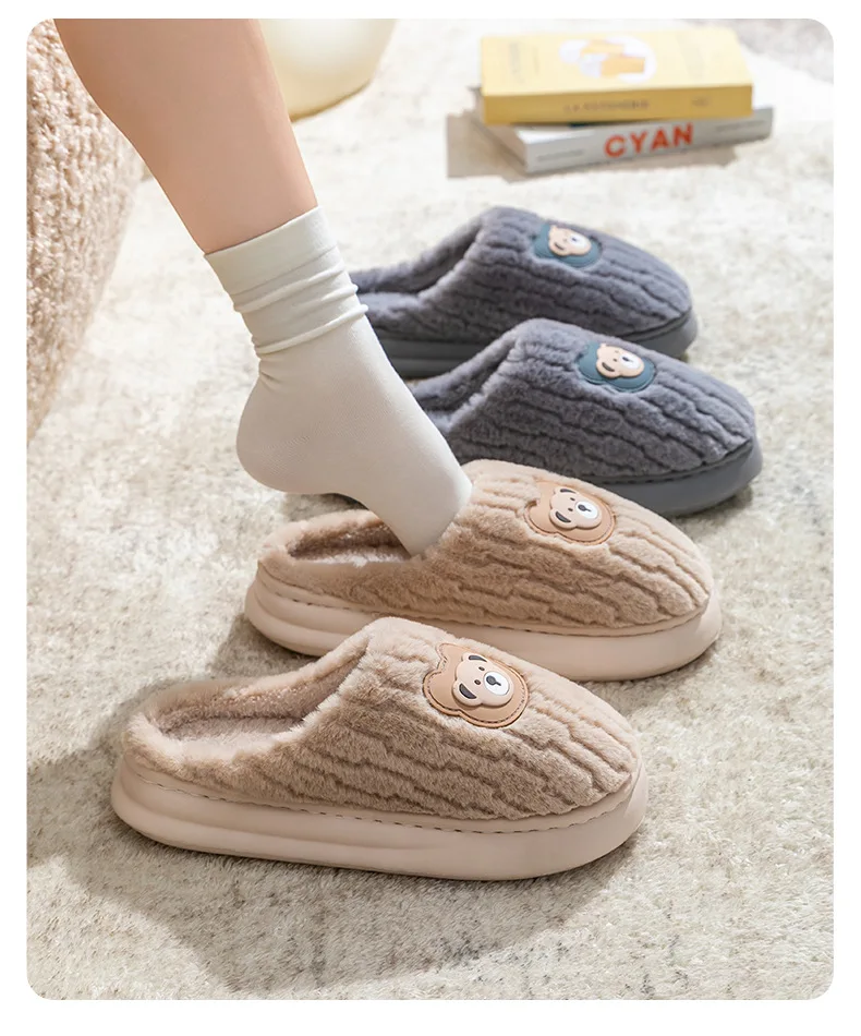 Indoor-Woll- und Samt-Hausschuhe für Damen und Herren – Neuheiten Herbst/Winter 2025 – Warme Thermo-Hausschuhe für Zuhause – Detail 23