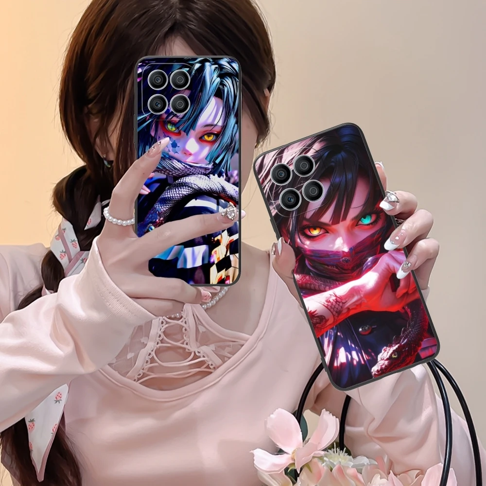 Demon Slayer Obanai Mobile Phone Case for Huawei Honor 90 80 70 60 50 30 20 10 9 8 7 Pro C S SE Lite 5G Black Phone Cover Shell