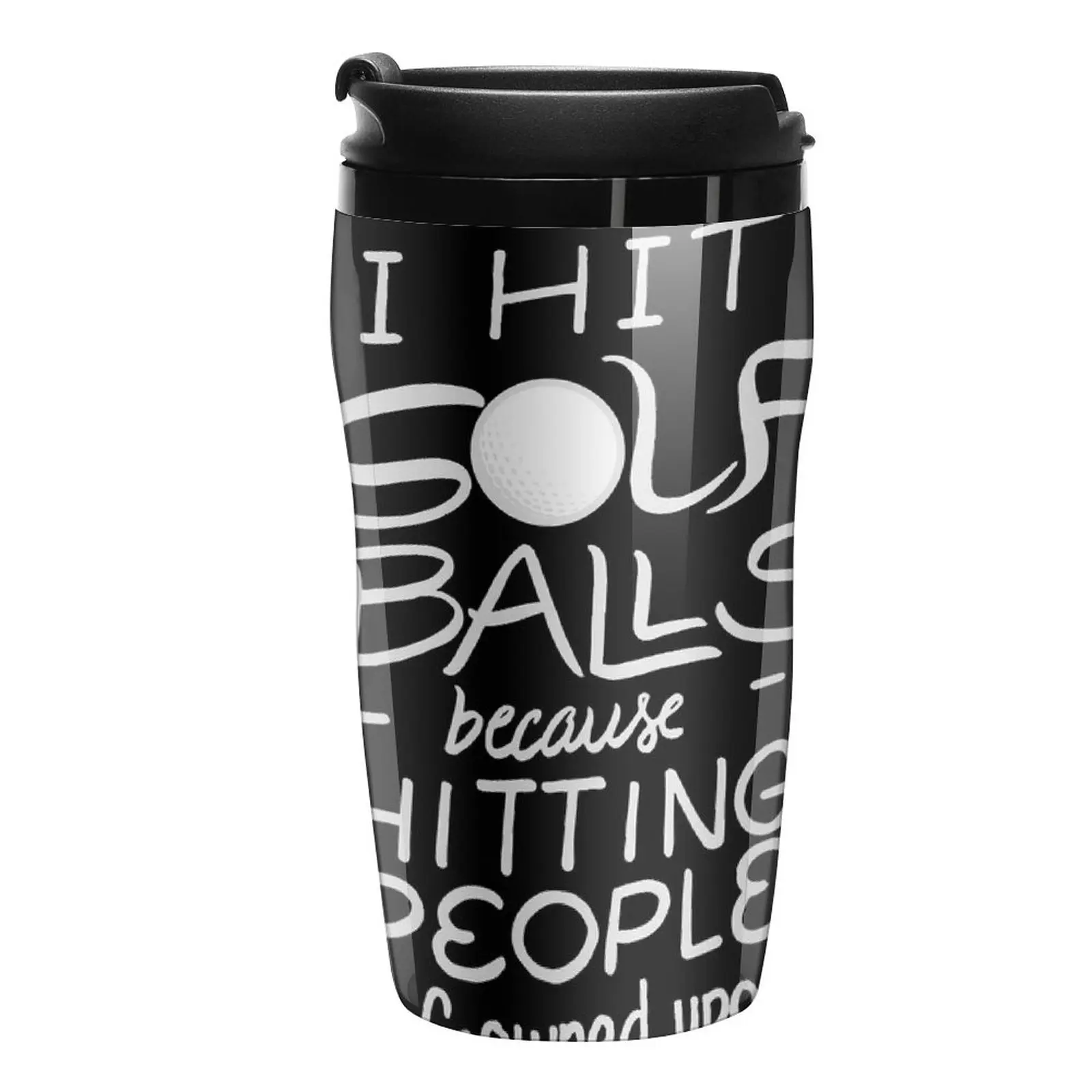 

New I hit golf balls - Funny Golfer Saying Quote Golfing Travel Coffee Mug Cute Mugs Cup Set Of Coffee