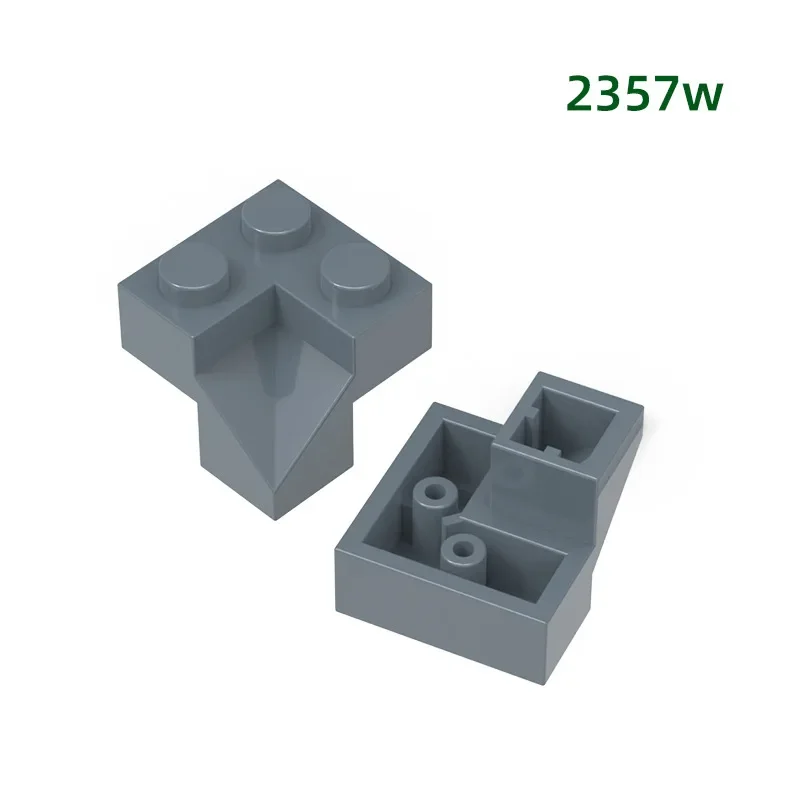 MOC 10PCS 2357W Special Concave Wall Angle Building Blocks 3 Holes Corner Part Bricks Toys Children Gifts