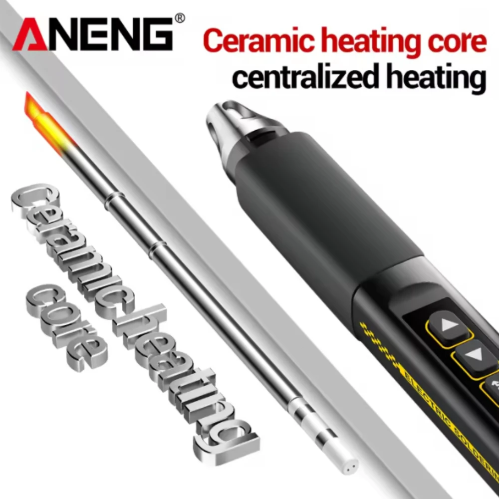 ANENG USB Lithium Battery Operated Digital Display Thermal Soldering Pen High Power Portable Iron with Multimeter Function view 6