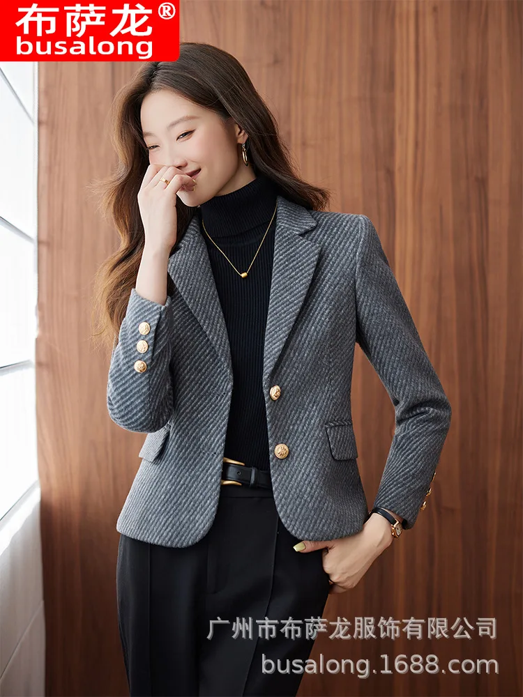 2025New Stilvolle Mode Anzug Casual frauen Langarm Professionelle Blazer Formale frauen Einzel Jacke Workwear8688