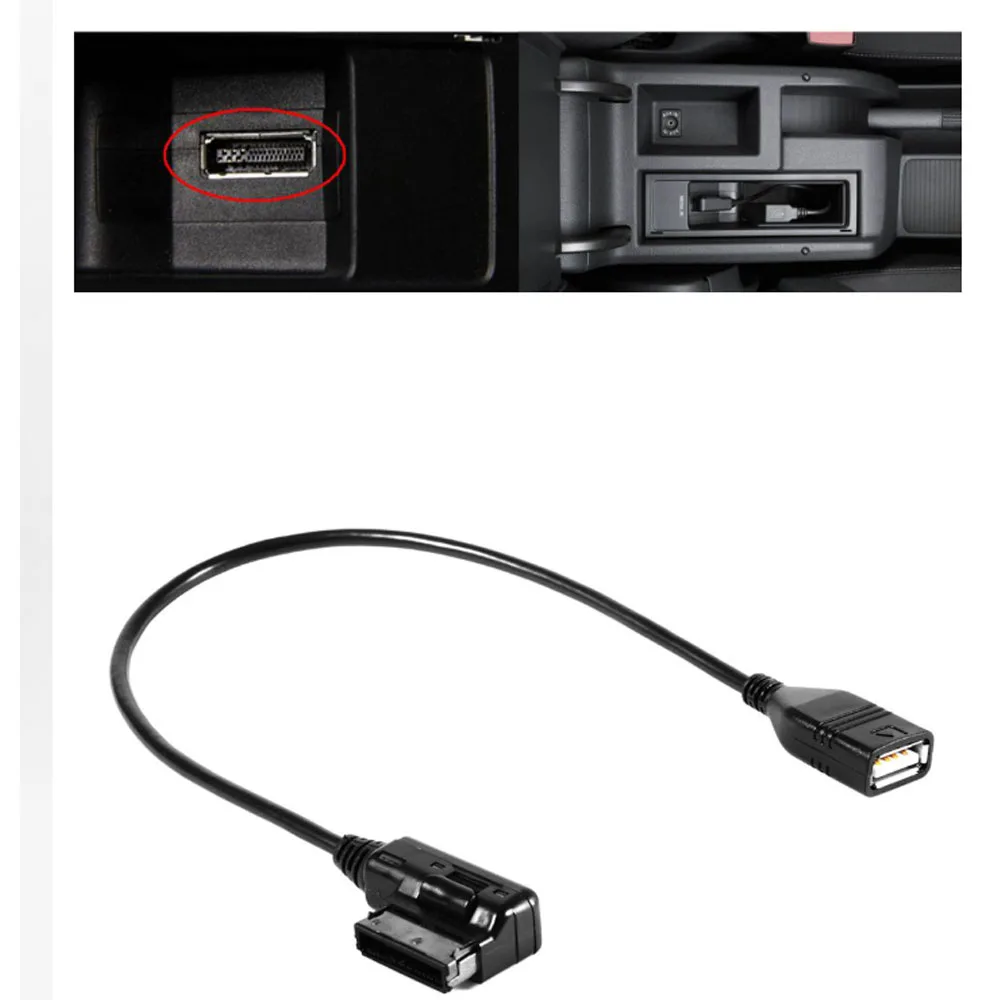 USB Music Audio Adapter Cable, Multi-function Car Media AUX MP3 Cord, Universal Vehicle Audio Connection Line For U Disk Play
