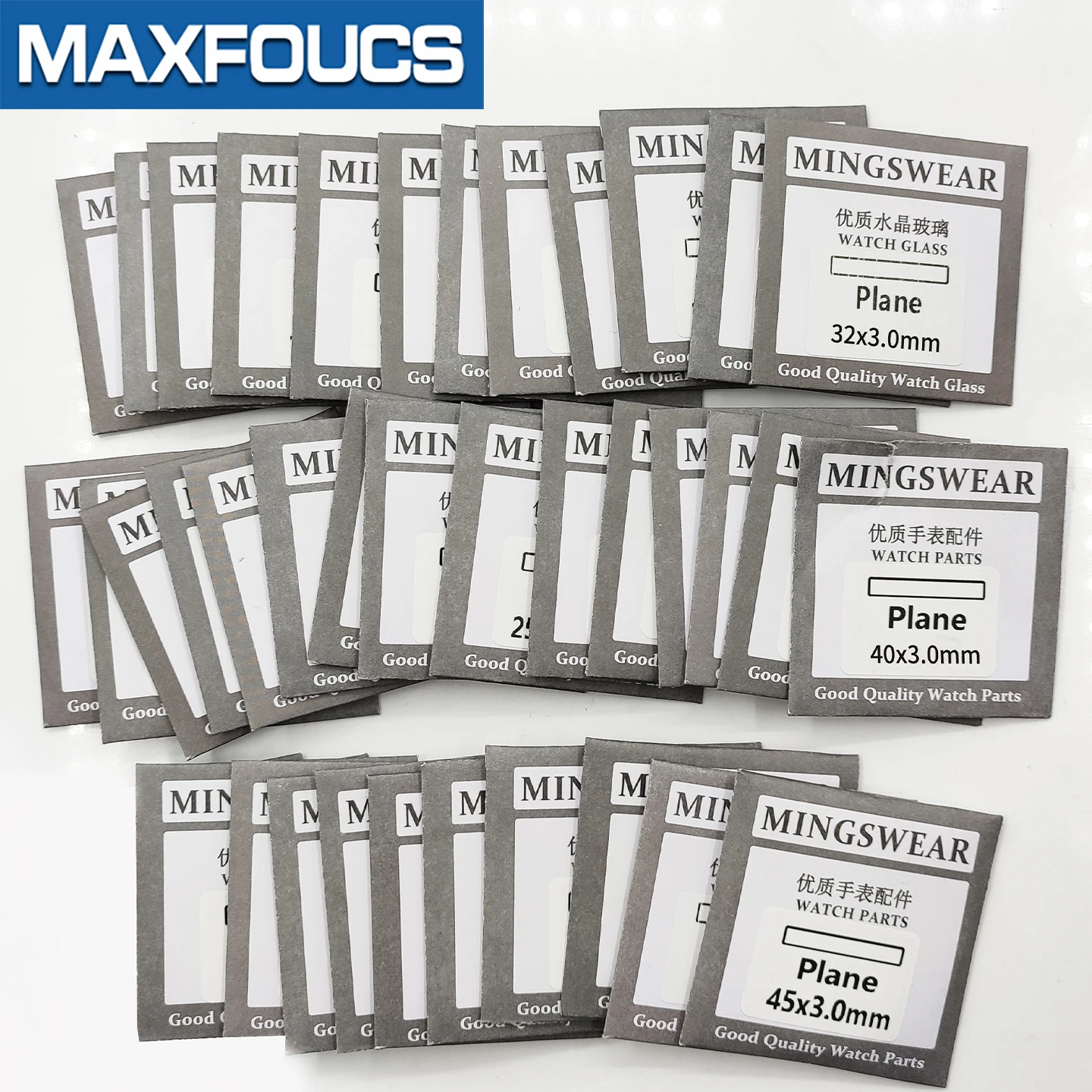 20 Stück Mineralglas-Sets, flach, 2,0–3,0 mm dick, Großhandel, Uhren, Kristall, Reparaturwerkstatt, Werkzeuge, Zubehör, Oberflächenteil – Detail 7