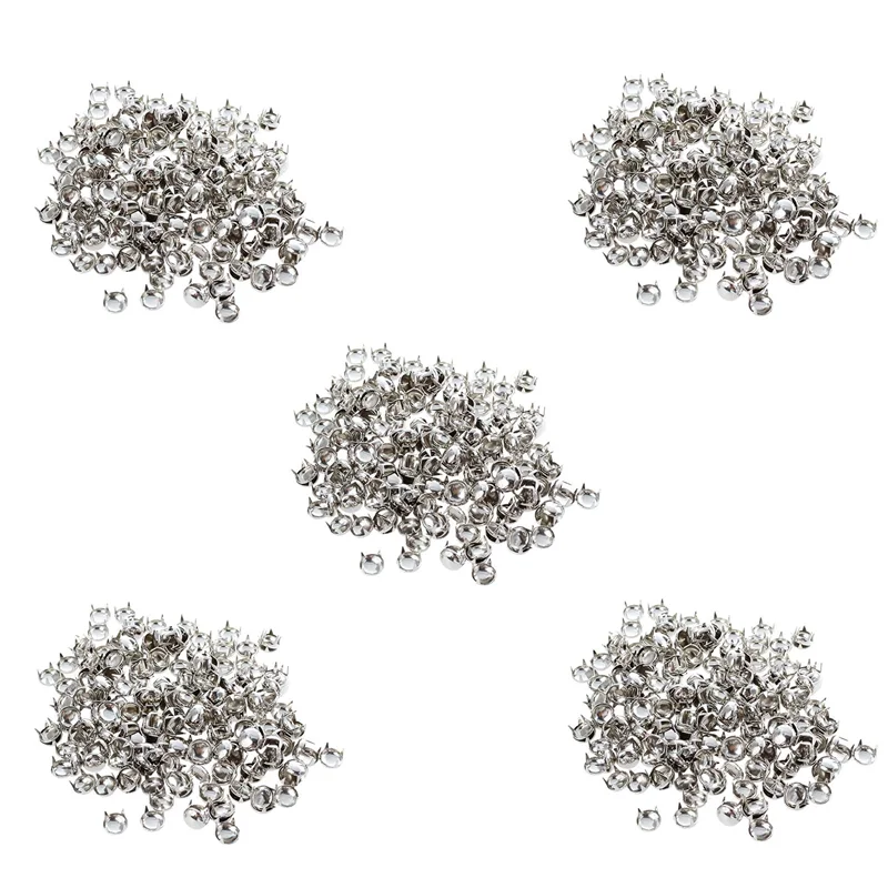 ABNG 1000X cobre 8Mm plata cono redondo remache remache decoración Punk remache plata