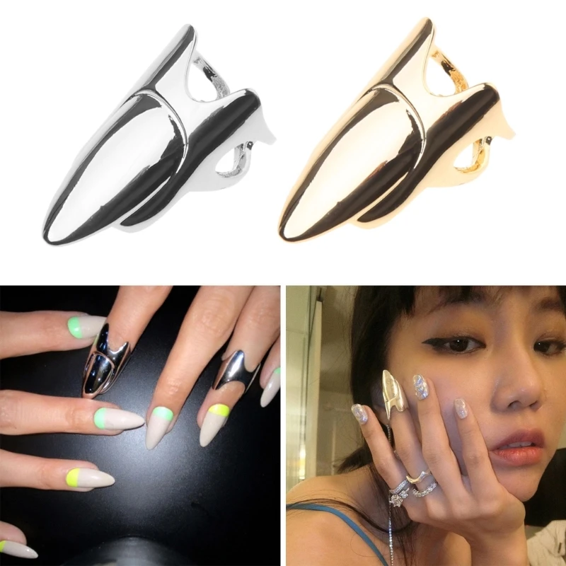 Bagues réglables pour Art, cadeaux pour femmes filles, bijoux, bagues à ongles réglables, matériau en C1FC