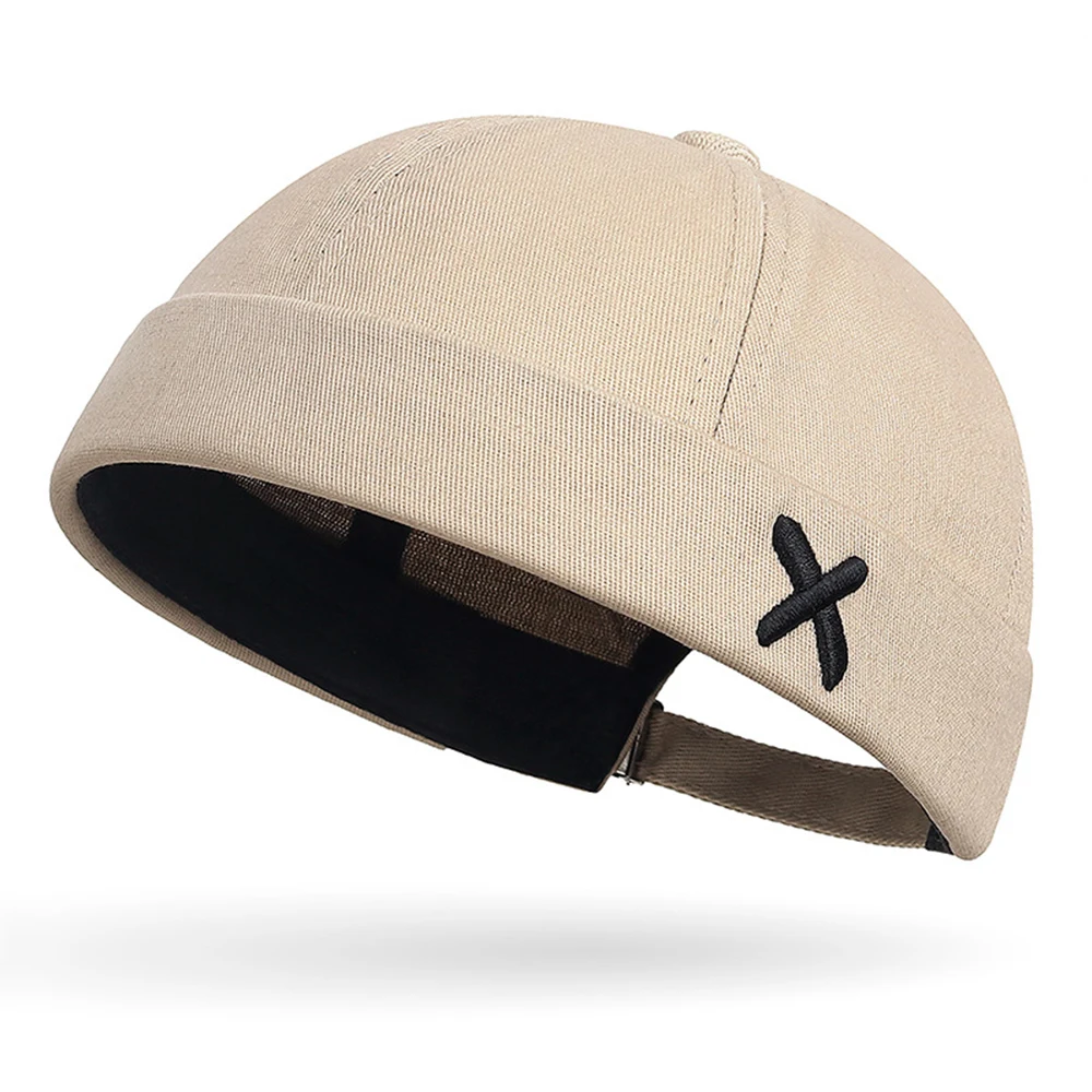 Fashion Brimless Skullies Cap Hip Hop Hats for Men Soft Top Beanie Hat Summer Multipurpos Portable Crimping Street Solid Color
