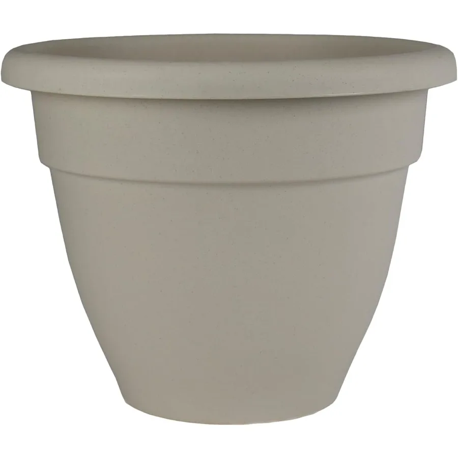 

Caribbean Planter Pot Outdoor Indoor Plant Pot with Drainage Hole Plug Rolled Rim Plastic Pots for Plants Flowers Drative Plant