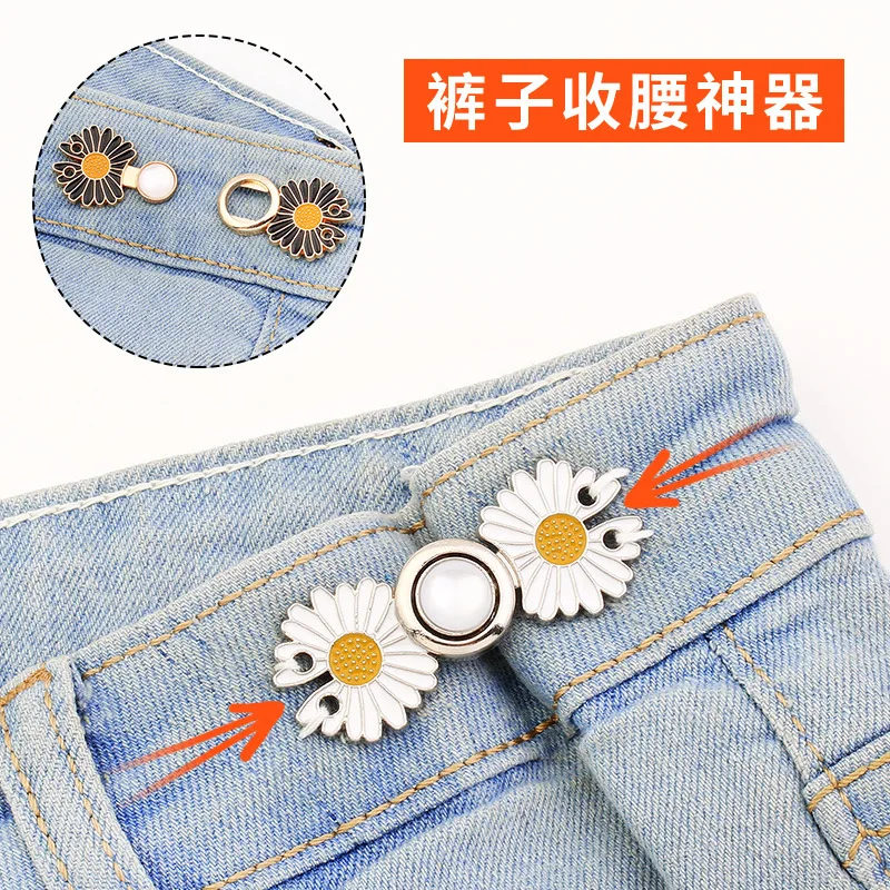 5pcs/Set Extender Button Adjustable Waist BuckleJean Button Pins Perfect Fit Instant for Tighten Waist Jeans No Sewing Button