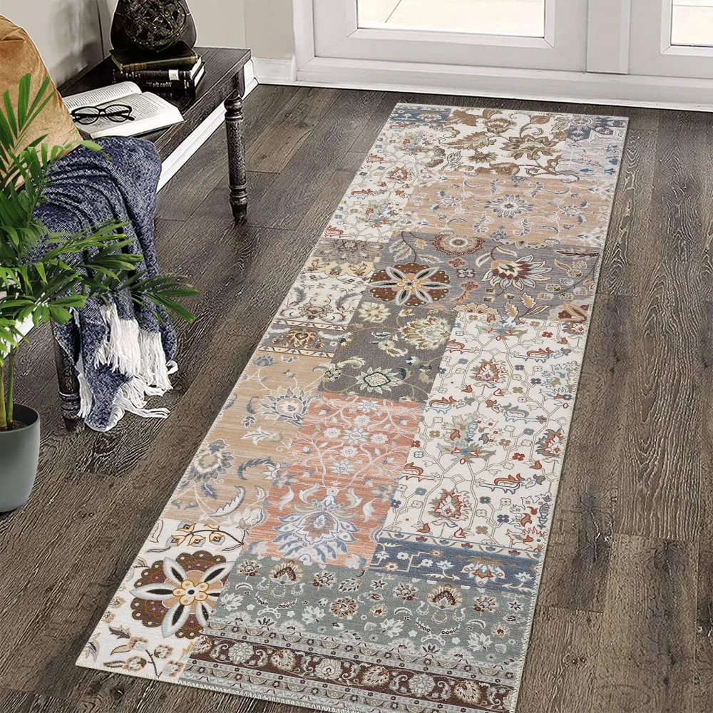 

Hallway Rug 2x6ft Washable Non-Slip Kitchen Runner Rug, Throw Soft Bathroom Rug Indoor Carpet for Entrance Bedroom Laundry