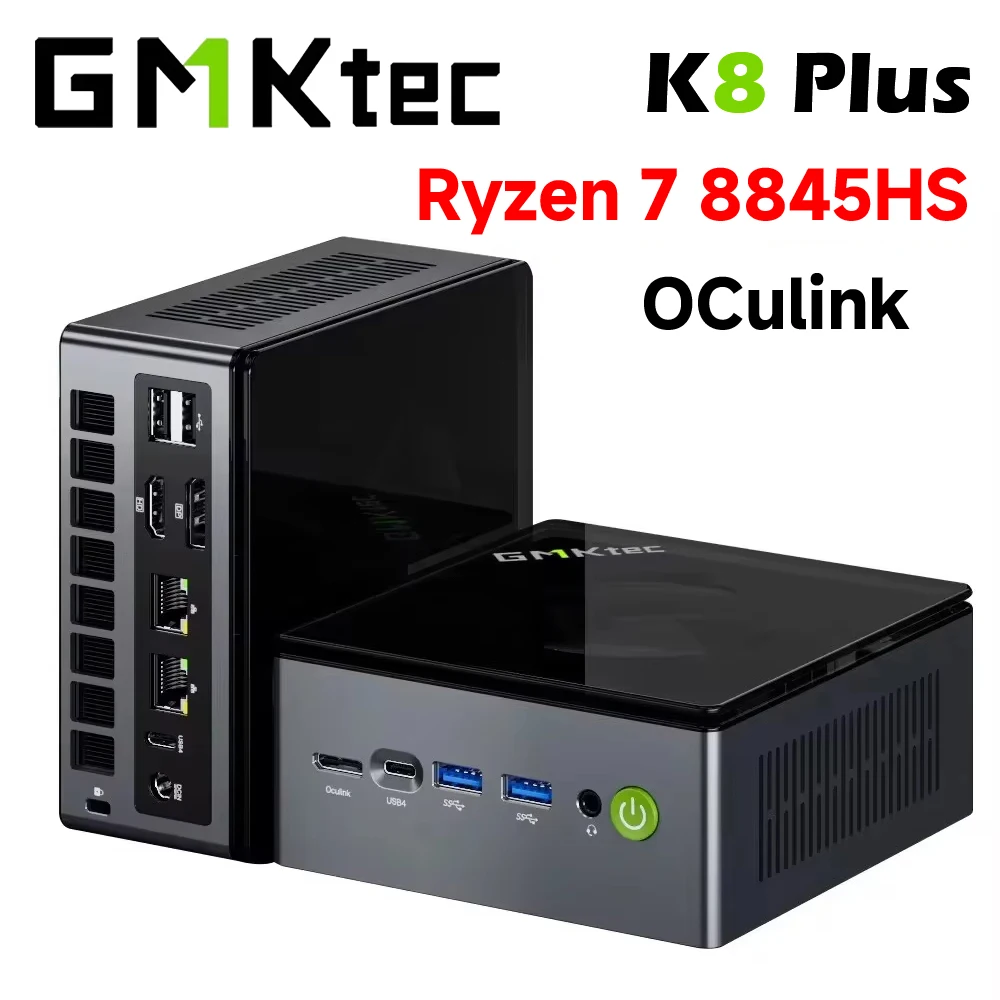 GMKtec K8 Plus Ryzen 7 8845HS Mini PC Windows 11 Pro DDR5 128GB