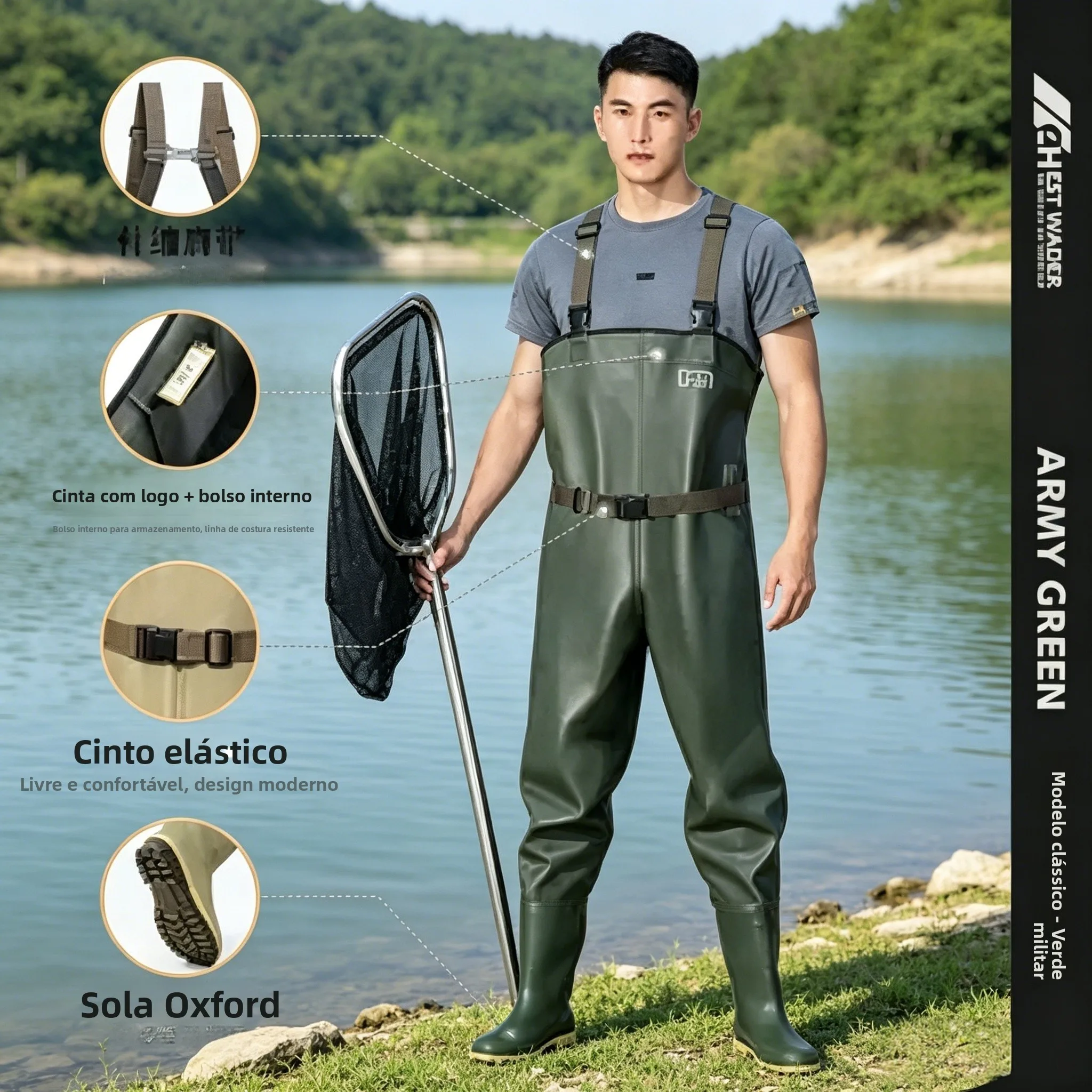 waterproof-thickened-professional-fishing-waders-full-body-half-waist-fishing-pants-underwater-shoes-integrated-design-for-fi