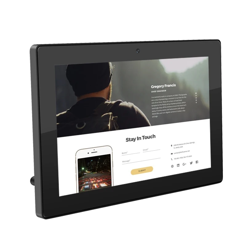 exclusivo YC-102P 10,1 Polegadas Tela Sensível Ao Toque Android 14 RK3576 Tablet Industrial com RJ45 POE RJ45 POE