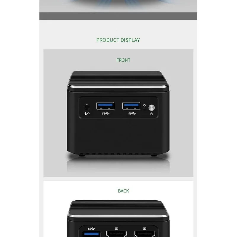 Mini PC, N100(4C/4T, fino a 3,4 GHz), 16 GB LPDDR5 NO SSD UHD Grafica Barebone Mini computer desktop WiFi6/BT5.2