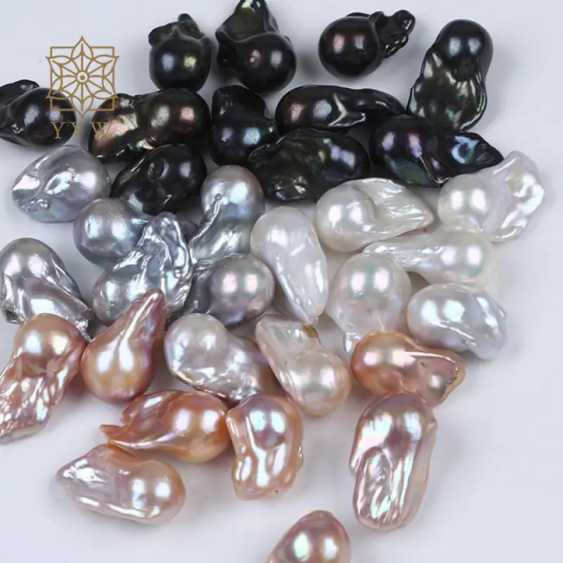 

1PC Baroque Natural Freshwater Pearl Loose Beads No Hole 16-19mm Spacer Stone For Jewelry Making Necklace Bracelet Accessories