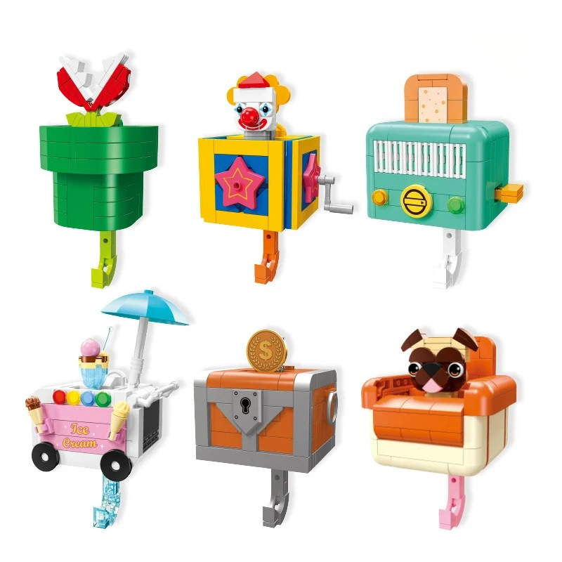 

Creative home assembly DIY small particle ornaments, building blocks, keys, hooks, toys