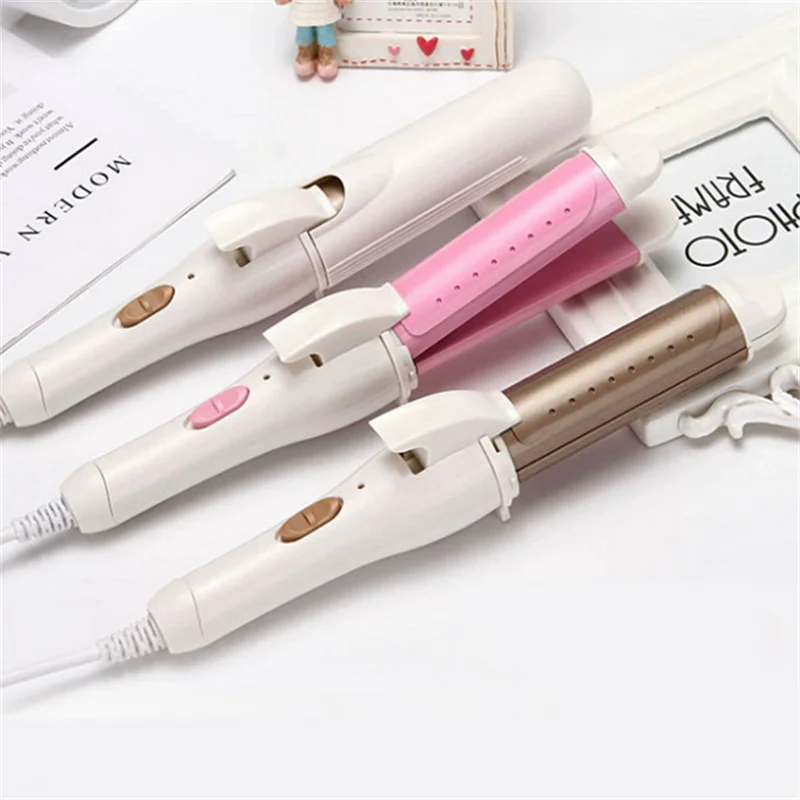 Multifunction 3 In 1 Gold Ceramic Hair Curling Iron Hair Curler Professional Hair Styling Tools Hair Straightener Heated Roller