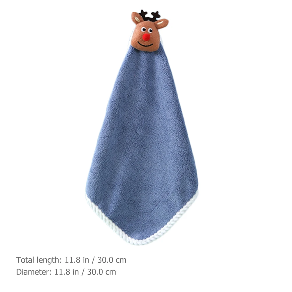 

4pcs Christmas Hand Towels Hanging Kitchen Bathroom Towel Fast Drying Water Absorbent Xmas Dishcloth For Family Use