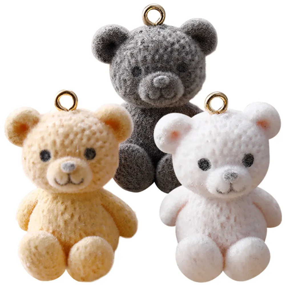 

Набор из 3 подвесок-мишек Kawaii для браслетов, ожерелий, серег, изготовления украшений, DIY-наборы, фурнитура для браслетов