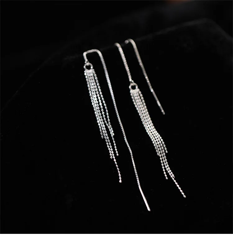 Ohrringe aus 925er-Sterlingsilber mit Quasten für Damen, Schmuck, Verlobung, Piercing, Großhandel, Zubehör, verhindert Allergien, Geld 925 – Detail 9