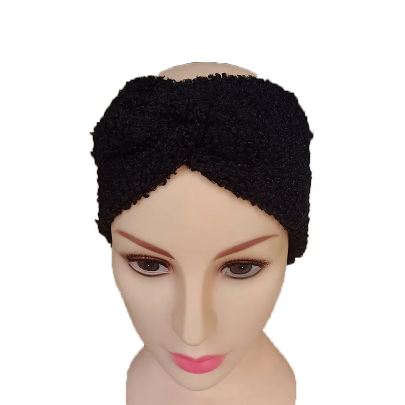 

Cashmere Ear Warmer Headband Winter Warm Knitted Turban Wide Stretch Hair Band for Women Girls Luxury Hair Accessories