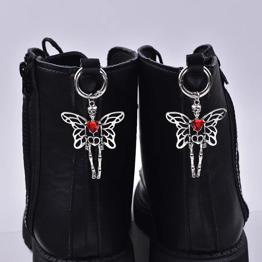DIY accessories Niche human skeleton, wing gemstones, pendants, pendant accessories, keychains, personalized exaggeration, novel