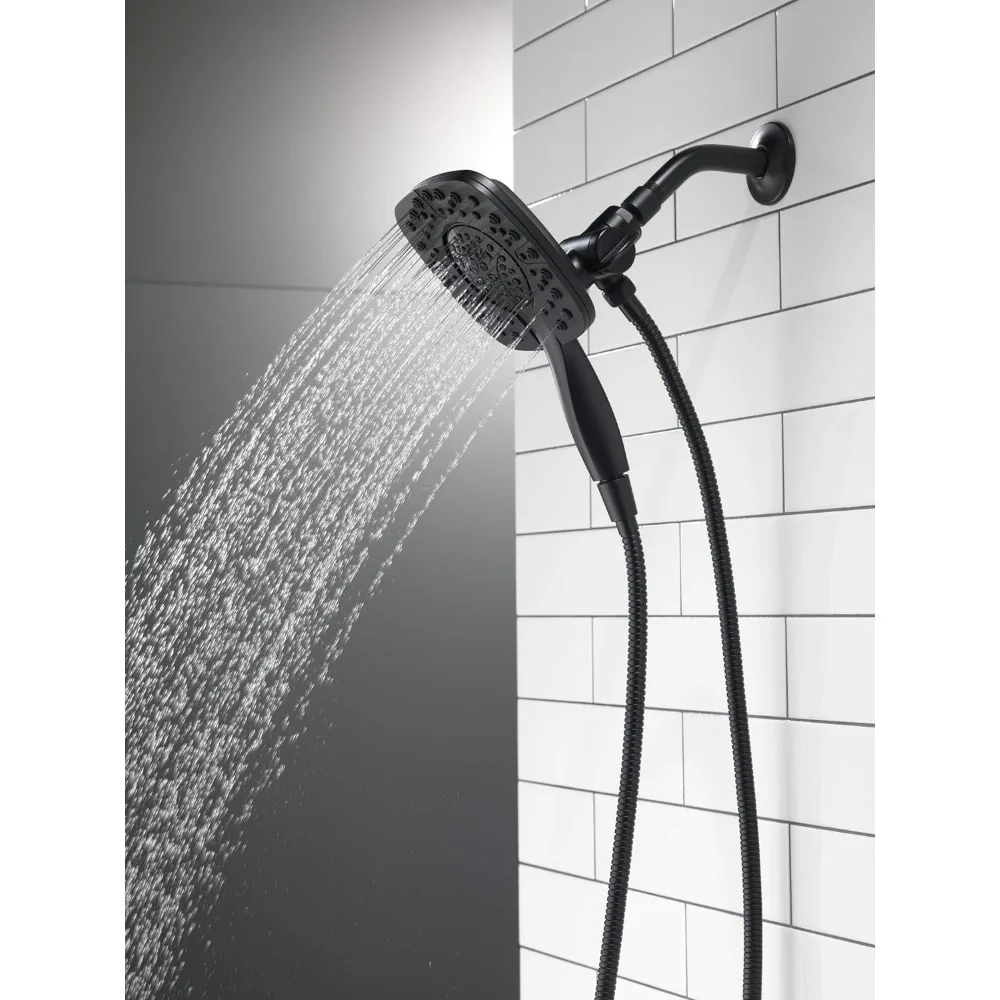 4-Spray in2ition Dual Shower Head with Handheld Spray, Matte Black Shower Head with Hose, Showerheads & Handheld Showers