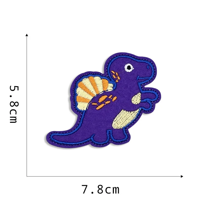 Cartoon Dinosaur Patch Iron On Kids Clothing Stickers DIY Sewing Jeans Coats Backpack Appliqued Badge for Hats Shoes Clothes