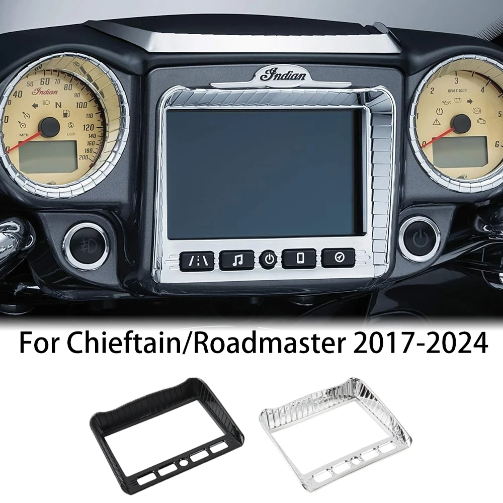 For Indian Chieftain 2017-2024 Waterproof ABS  Easy Installation  Enhance Look Aztec Touchscreen Frame Cover Stereo Accent