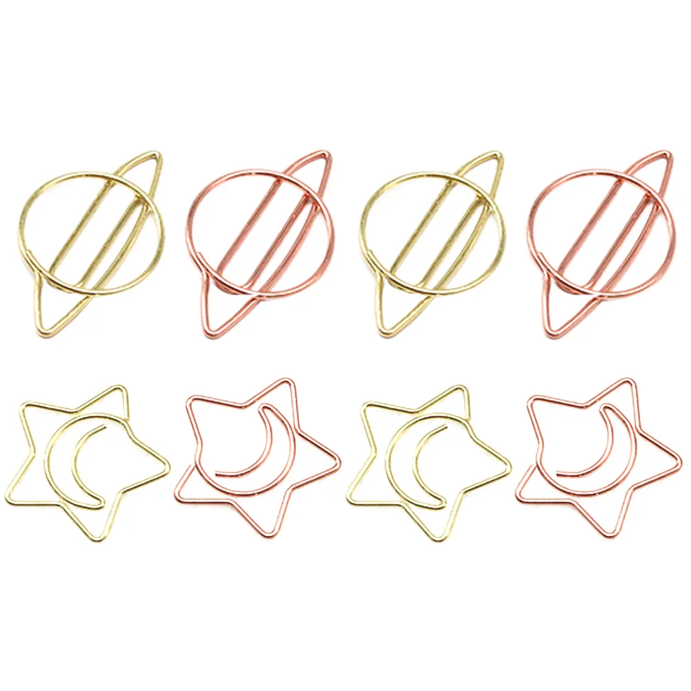 

8 Pcs Star-shaped Paper Clips Homework File Convenient for Office Accessories Affordable Adorable Metal