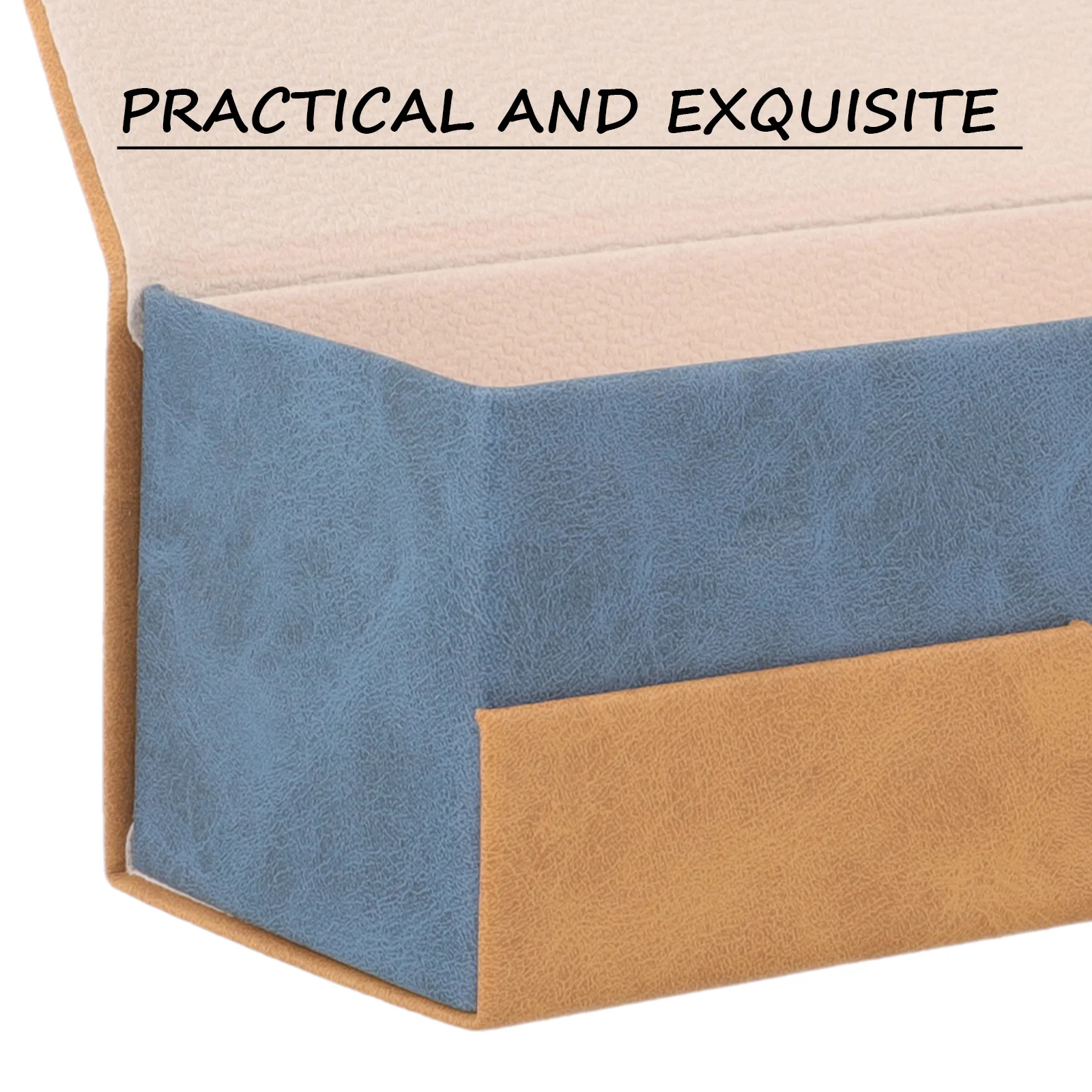 

Dual Double-layer Mirror Box Glasses Case Hard Shell PU Organizer for Women Multiple Pairs Travel Eyewear Storage