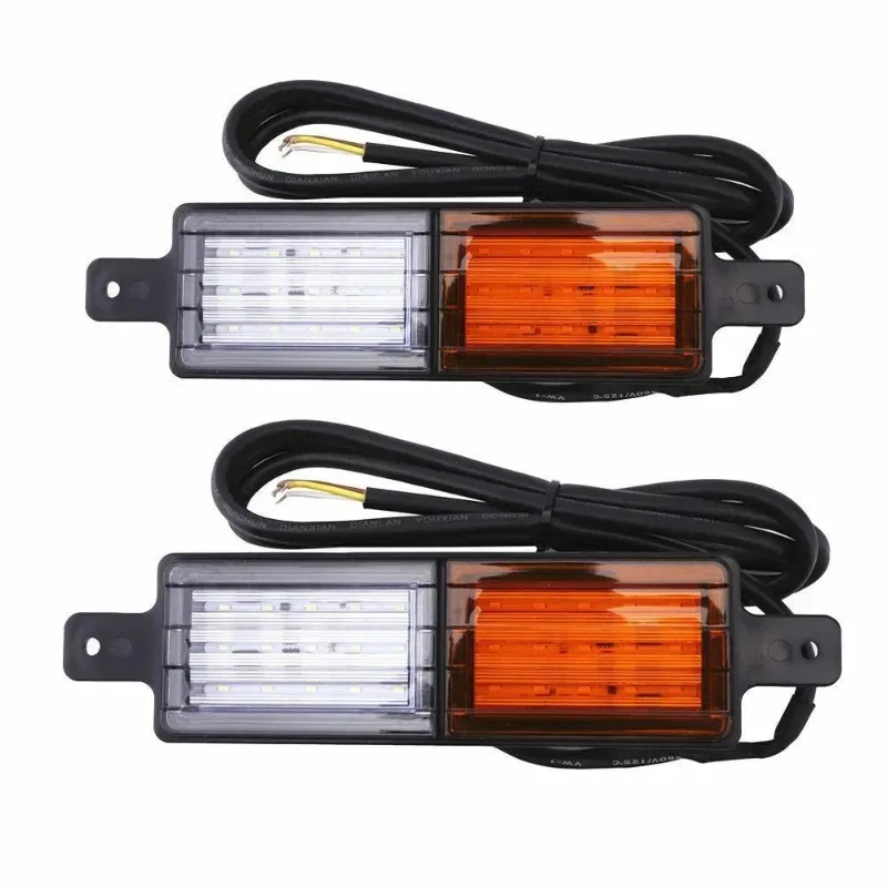 

New 2pcs Truck LED Indicator Park Light Universal 30 LED Bullbar Front Indicator Side Marker Lamp Front Bumper Parking Light