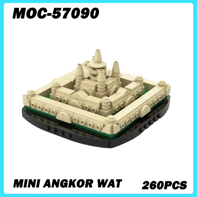 MOC-57090 Micro Architecture Series Mini Angkor Wat Building Blocks DIY Model Small Brick Education Toys Christmas Gifts 260PCS